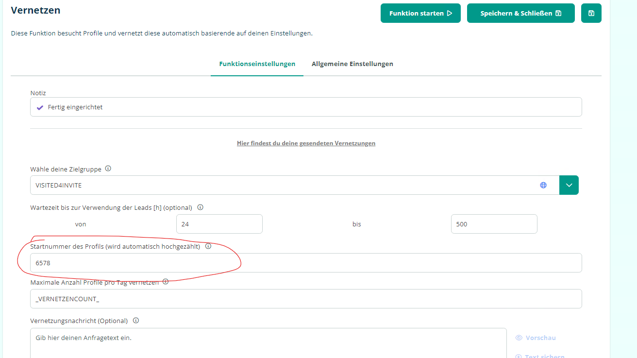 Neustarten einer Zielgruppe in LEADia 4